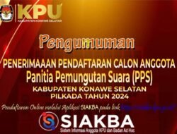 KPU Konsel Buka Pendaftaran PPS Pilkada Serentak 2024, Berikut Syarat dan Jadwalnya