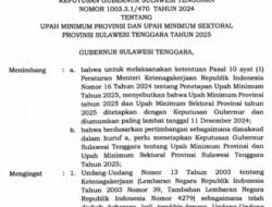 UMP dan UMSP Sultra Tahun 2025 sudah ditetapkan, ini besarannya