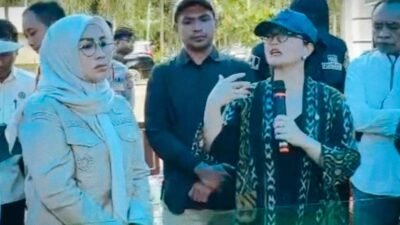 Sekda ST Chadidjah Dampingi Wamen Stella Tinjau Calon Lokasi Sekolah Garuda di Lebo Jaya Konsel
